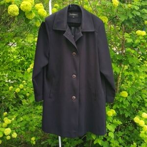 FEN-NELLI Womens Timeless Navy Trenchcoat Classy. Size 7/8